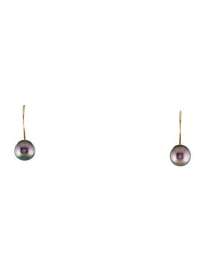 Pre-owned Earrings 14k Dyed Pearl Drop  In Multi