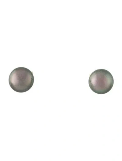 Pre-owned Earrings 14k Dyed Pearl Stud  In Multi