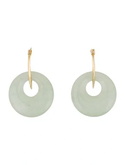 Pre-owned Earrings 14k Dyed Quartzite Drop  In Multi