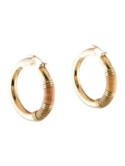 Pre-owned Earrings 14k Enamel Hoop