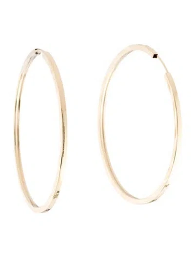 Pre-owned Earrings 14k Engraved Hoop  In Multi