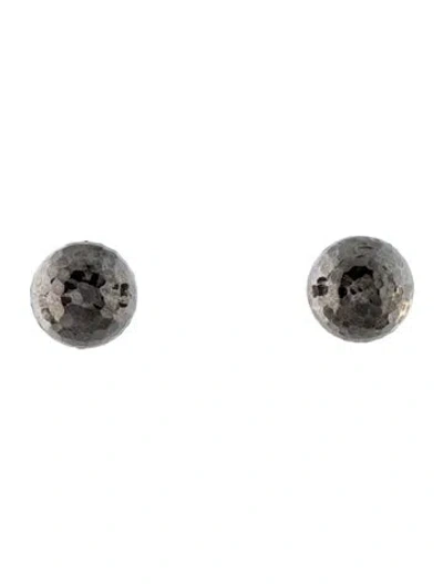 Pre-owned Earrings 14k Faceted Ball Stud  In Multi