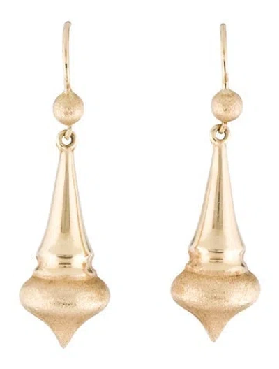 Pre-owned Earrings 14k Finial  In Multi