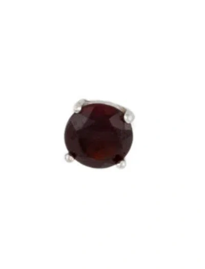 Pre-owned Earrings 14k Garnet Single Stud Earring In Multi