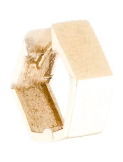 Pre-owned Earrings 14k Geometric Huggie In Multi