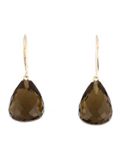 Pre-owned Earrings 14k Glass Drop  In Multi