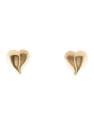 Pre-owned Earrings 14k Heart Drop  In Multi