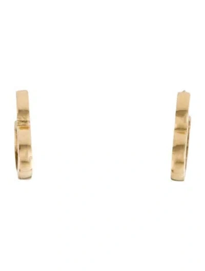 Pre-owned Earrings 14k Heart Huggie  In Multi