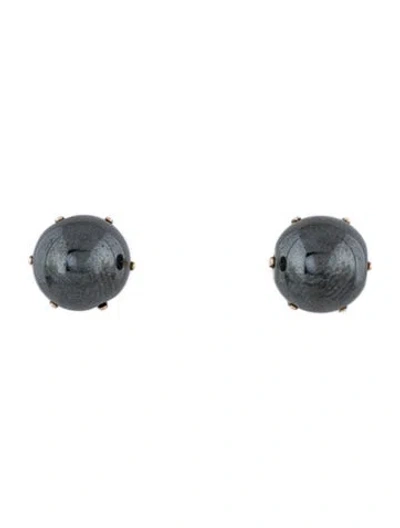Pre-owned Earrings 14k Hematine Stud  In Multi