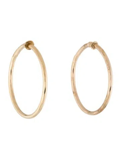Pre-owned Earrings 14k Hoop Clip On  In Multi