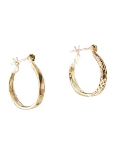 Pre-owned Earrings 14k Hoop  In Multi