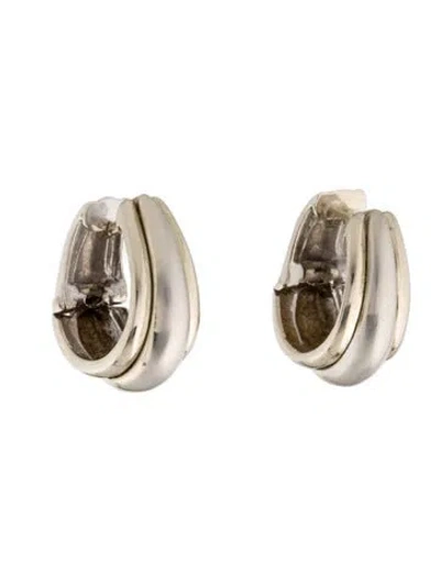 Pre-owned Earrings 14k Hoop  In Multi