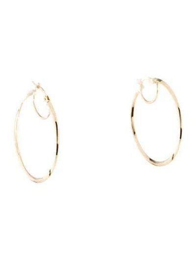 Pre-owned Earrings 14k Hoop  In Multi