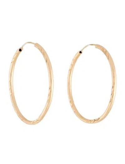 Pre-owned Earrings 14k Hoop  In Multi
