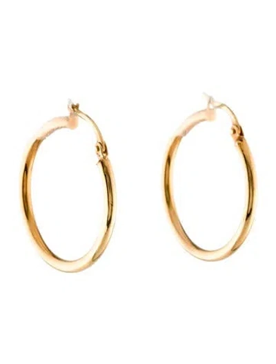Pre-owned Earrings 14k Hoop  In Multi