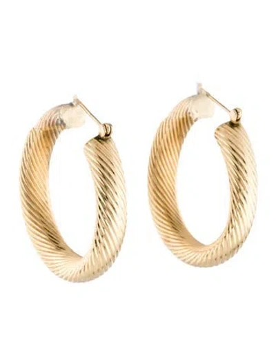 Pre-owned Earrings 14k Hoop  In Multi