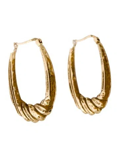 Pre-owned Earrings 14k Hoop  In Multi