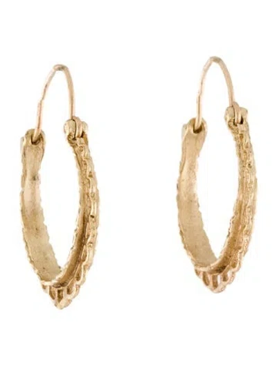 Pre-owned Earrings 14k Hoop  In Multi