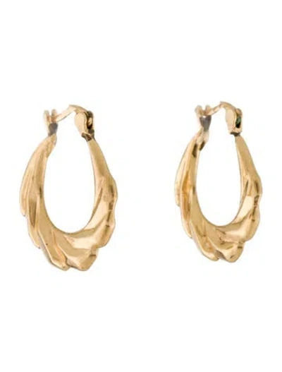 Pre-owned Earrings 14k Hoop  In Multi