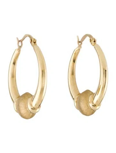 Pre-owned Earrings 14k Hoop  In Multi