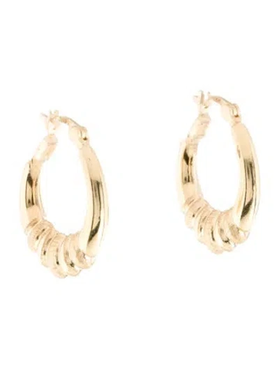 Pre-owned Earrings 14k Hoop  In Multi