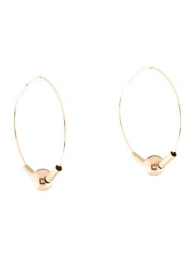 Pre-owned Earrings 14k Hoop  In Multi