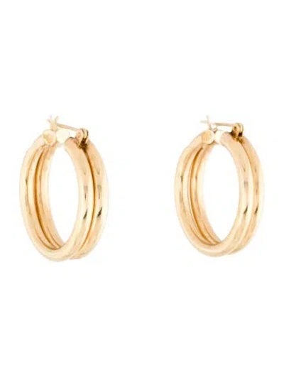 Pre-owned Earrings 14k Hoop  In Multi