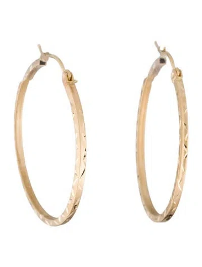 Pre-owned Earrings 14k Hoop  In Multi