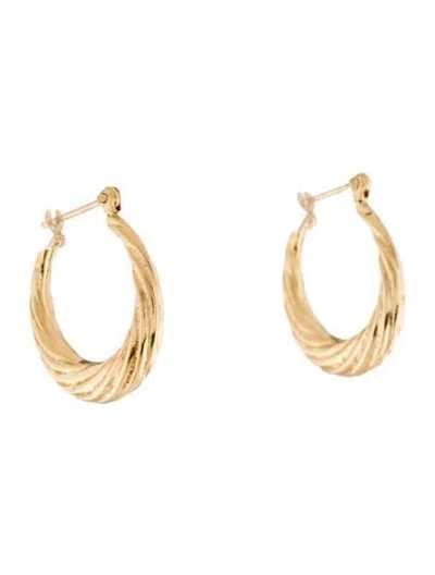 Pre-owned Earrings 14k Hoop  In Multi