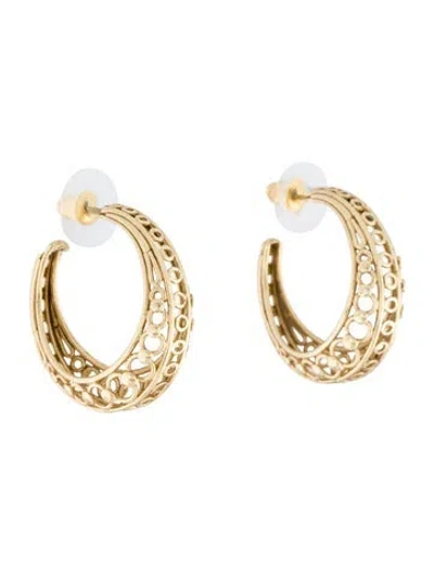 Pre-owned Earrings 14k Hoop  In Multi