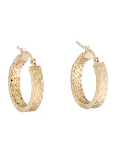 Pre-owned Earrings 14k Hoop  In Multi