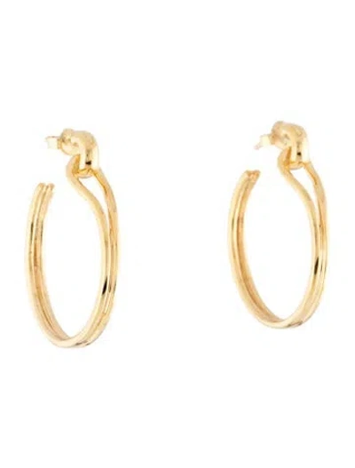 Pre-owned Earrings 14k Hoop  In Multi