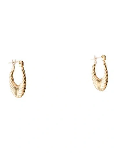 Pre-owned Earrings 14k Huggie Hoop  In Multi