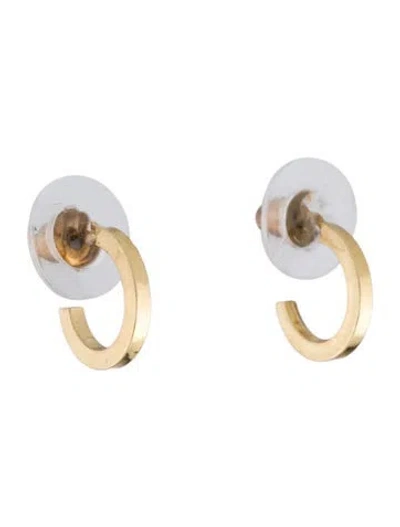 Pre-owned Earrings 14k Huggie Hoop  In Multi