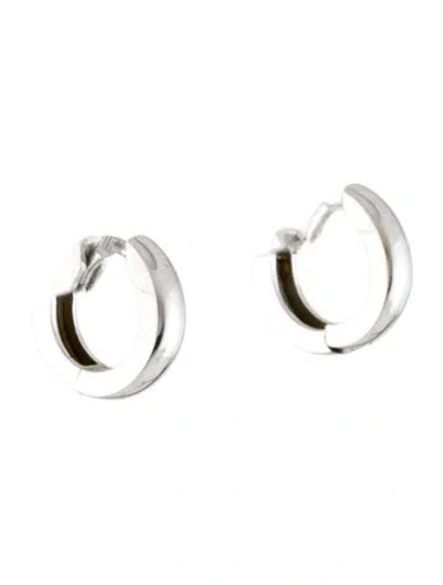 Pre-owned Earrings 14k Huggie Hoop  In Multi