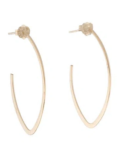 Pre-owned Earrings 14k J Hoop  In Multi