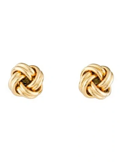 Pre-owned Earrings 14k Knot Stud  In Multi