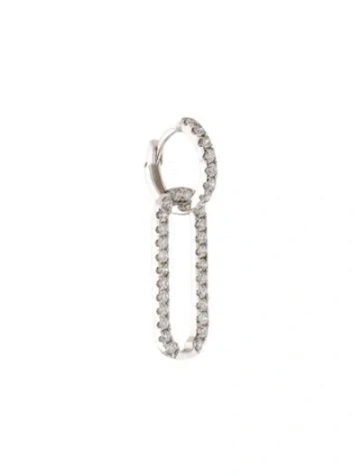 Pre-owned Earrings 14k Lab-grown Diamond Convertible Huggie Drop  In Multi