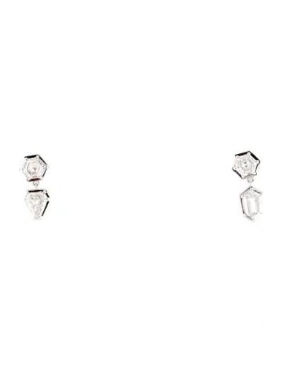 Pre-owned Earrings 14k Lab-grown Diamond Drop  In Multi