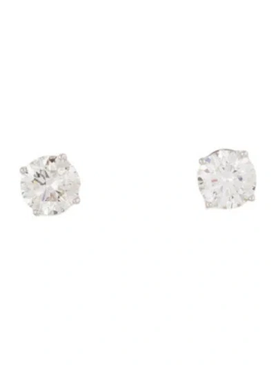 Pre-owned Earrings 14k Lab-grown Diamond  In Multi