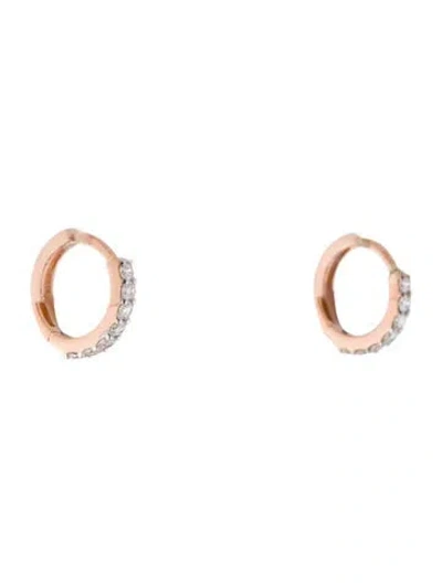 Pre-owned Earrings 14k Lab-grown Diamond Huggie  In Multi