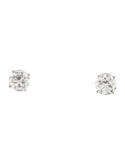 Pre-owned Earrings 14k Lab-grown Diamond Solitaire Stud Earring In Multi