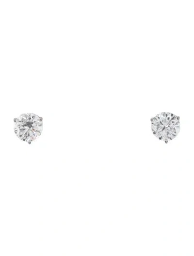 Pre-owned Earrings 14k Lab-grown Diamond Solitaire Stud  In Multi