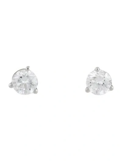 Pre-owned Earrings 14k Lab-grown Diamond Solitaire Studs In Multi
