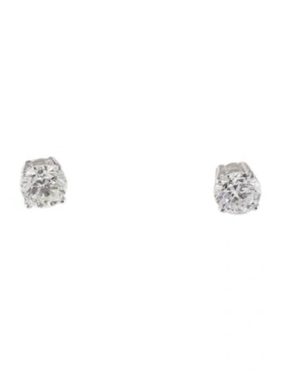 Pre-owned Earrings 14k Lab-grown Diamond Stud  In Multi