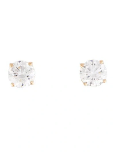 Pre-owned Earrings 14k Lab-grown Diamond Stud  In Multi