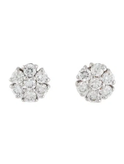 Pre-owned Earrings 14k Lab-grown Diamond Stud  In Multi