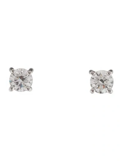 Pre-owned Earrings 14k Lab-grown Diamond Stud  In Multi