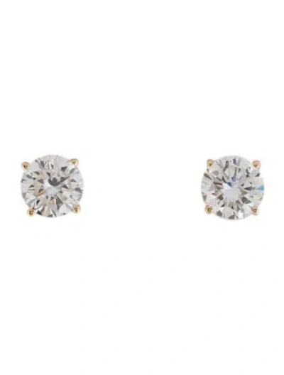 Pre-owned Earrings 14k Lab-grown Diamond Stud  In Multi