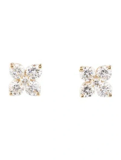 Pre-owned Earrings 14k Lab-grown Diamond Stud  In Multi